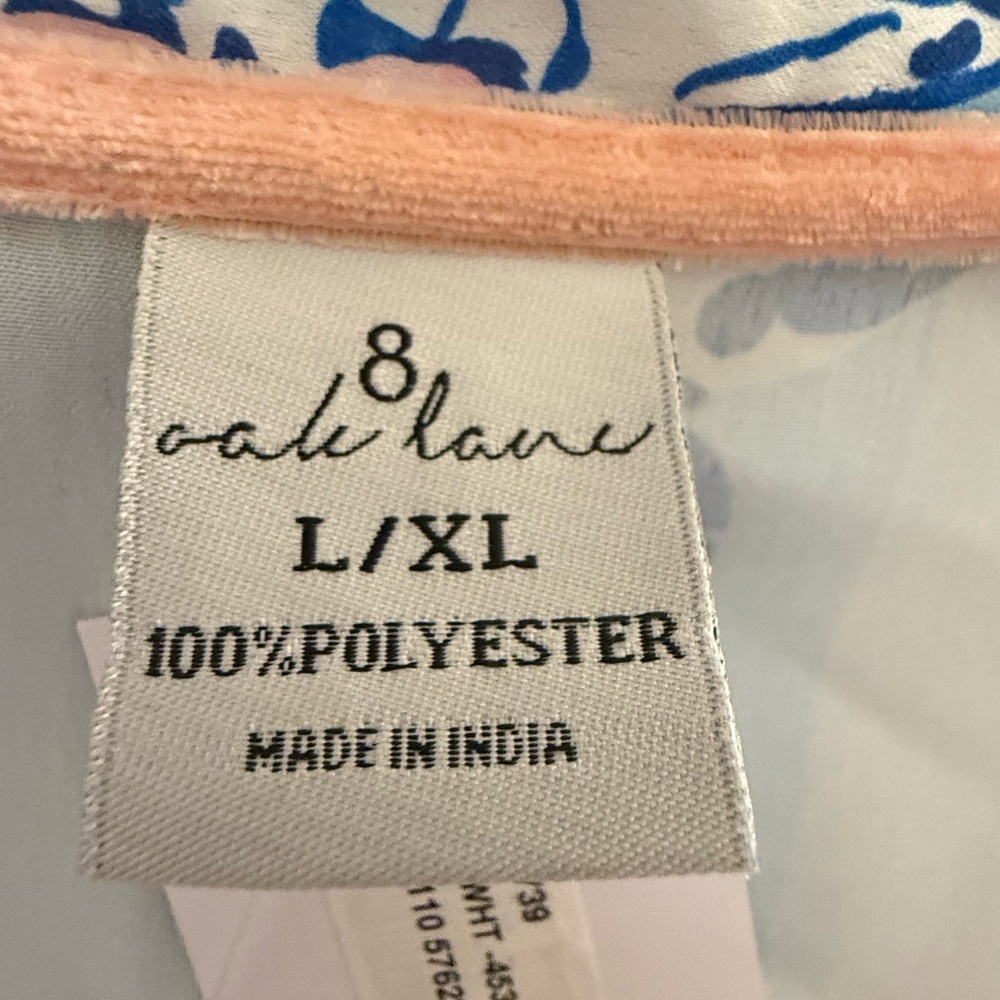 8 OAK Lane Blue and Pink Patterned Pajama Set - Picture 8 of 11